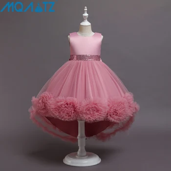 MQATZ Bebek Giysileri Çiçek Kız Çocuk Prenses Firar Parti Balo Beyaz Düğün Gelinlik yaz elbisesi Balo Vestido