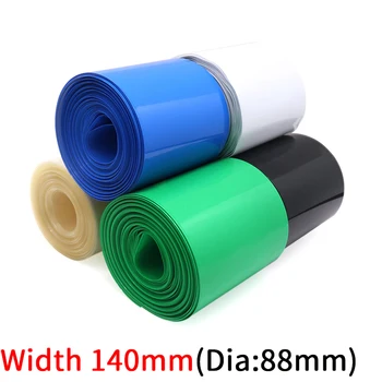 Genişlik 140mm PVC ısı borusu Shrink Dia 88mm Lityum Pil yalıtımlı streç film koruma çantası paketi tel kablo kılıfı