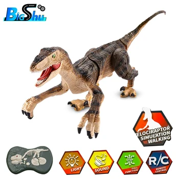 Uzaktan Kumanda Dinozor Oyuncaklar Çocuklar için 2.4 Ghz RC Dinozor Robot Oyuncak Verisimilitude Ses Çocuklar için Erkek Kız çocuk hediye