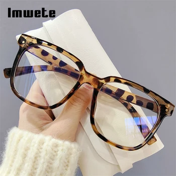 Imwete Kadınlar Anti-mavi ışık Gözlük Çerçevesi Erkekler Şeffaf Bilgisayar Optik Gözlük 2022 Vintage Kare Reçete Gözlük