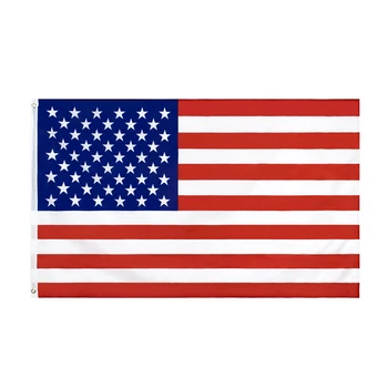 FLAGHUB 60X90 90X150cm Abd Bayrağı Yüksek Kaliteli Çift Taraflı Baskılı Polyester Amerikan Grommets ABD Bayrağı