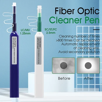 2 Adet / grup FTTH Fiber Optik kalem aracı 2.5 mm LC MU 1.25 mm SC FC ST LC Konektörü Optik Akıllı Temizleyici