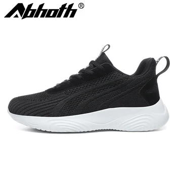 Abhoth moda ışık Erkekler rahat ayakkabılar Nefes Yumuşak Örgü Kaplı Sneakers Açık kaymaz Yastıklama Kolay viraj spor ayakkabı