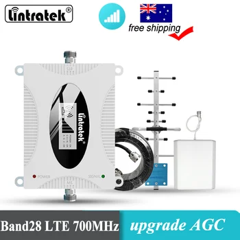 Avustralya Hücresel sinyal amplifikatörü B28 700mhz Lintratek LTE 4G AGC Mobil Tekrarlayıcı Geliştirmek Ses Ve Veri Akıllı telefon güçlendirici