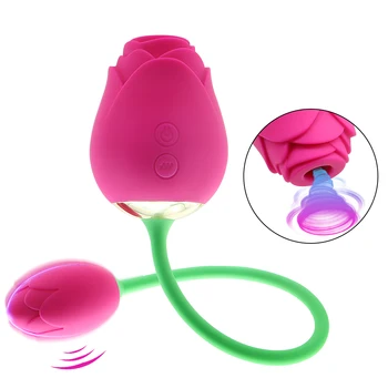 Gül Vibator Oyuncak Top Titreşimli Yumurta Klitoris Enayi Güçlü Klitoris Stimülatörü Vajina Emme Masturbators Seks Oyuncakları Kadınlar için