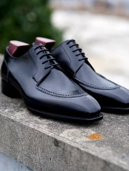 Cie erkek Ofis Ayakkabı Resmi Elbise İtalyan Deri Eğimli Keman Bel İş Ayakkabısı DE51-1