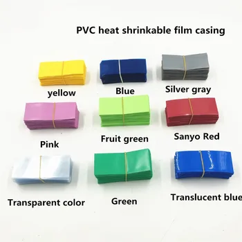20 ADET Li-İon 18650 pil sarma PVC ısı Shrink boru önceden Kesilmiş 7 renk seçimi boyutu 30 * 75mm pil Film bant pil kapağı