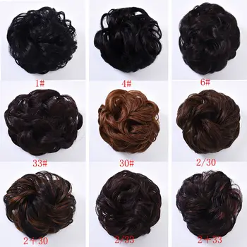 Yeni Kıvırcık Dağınık Topuz saç bandı Saç Scrunchie Simülasyon Saç Halka Kabarık Saç Dekorasyon Kız Saç Kravat Örgü Şekillendirici