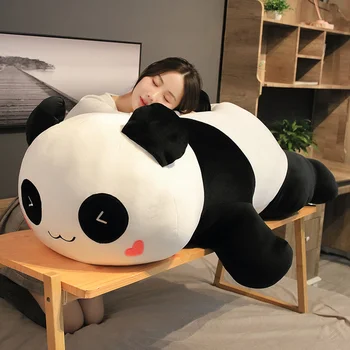 1 ADET 30/60/85cm Sevimli Karikatür Büyük Panda peluş oyuncaklar Yaramaz Panda Yastık Bebek Çocuklar Kızlar İçin doğum günü hediyesi
