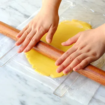 2 adet Çerez Araçları Denge Cetvel Pasta Fondan şeker macunu Bisküvi Kalınlığı Cetvel Pişirme Aksesuarları Yeni Mutfak Eşyaları