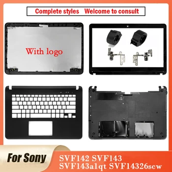 Sony SVF142 SVF143 SVF14326SC SVF143A1QT Laptop LCD arka kapak / Ön Çerçeve / Palmrest / Alt Kasa / Menteşeler Dokunmatik Siyah