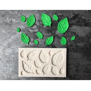 Sugarcraft Yaprak silikon kalıp Fondan Kalıp Kek Dekorasyon Araçları Çikolata Yaprakları Kalıp Pişirme için
