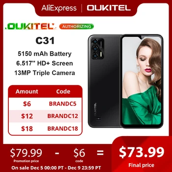 [Dünya Prömiyeri] OUKITEL C31 Smartphone 6.517 