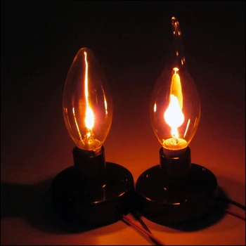 Alev Yangın led ışık Mum Ucu Lamba Edison Ampul Aydınlatma Vintage Titrek Etkisi Tungsten Roman Mum Ucu Lamba E14 3 W