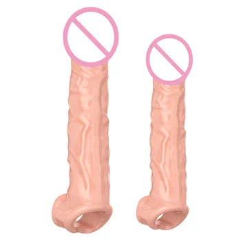 Penis Kollu Yapay Penis Kullanımlık Comdom Seks Oyuncakları Erkekler İçin Kauçuk Dick Penis Extender Cock Yüzükler Yapay Penis Artırıcı Seks Araçları
