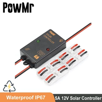 Yeni 5A 12V Su Geçirmez şarj regülatörü IP67 Küçük Güneş Ev Kullanımı için Mini Boy Güneş şarj regülatörü Yük Çalışma 24 saat