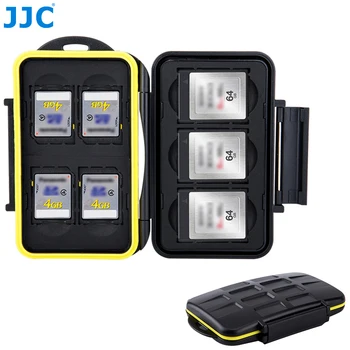 JJC Su Geçirmez XQD Kart Durumda SD SDXC SDHC kart tutucu saklama kutusu sert kılıf Hafıza Kartı Koruması 3 SD + 4 XQD Kartları