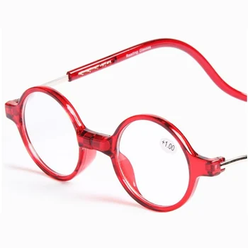 2021 Asılı Boyun Manyetik okuma gözlüğü Erkekler Kadınlar Katlanır TR90 şık taşınabilir Okuyucu Gözlük Diyoptri + 1.0 İla + 4.0
