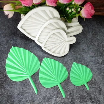 S/M / L Palmiye Yaprağı Silikon Sugarcraft Kalıp Reçine Araçları Kek Pişirme Kalıp Fondan Kek Dekorasyon Araçları Kaplumbağa Yaprakları Şekil Kalıp