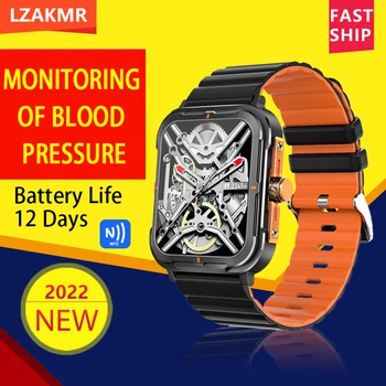 LZAKMR 2023 D09 MAX akıllı saat Erkekler Kan Basıncı NFC Açık Spor İş Smartwatch Pil Ömrü 12 Gün Spor İzci