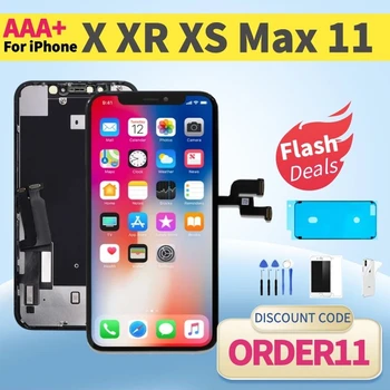 Iphone X XR XS Max 11 Pro Max LCD Ekran OLED INCELL Ekran Dokunmatik Sayısallaştırıcı Değiştirme Meclisi AAA + Parçaları Yok Ölü Piksel