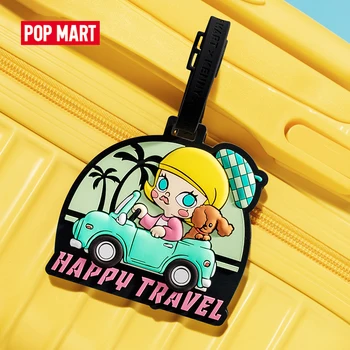 POP Mart Molly Araba Araba Serisi-Bagaj Etiketi Kör Kutu Sevimli Aksiyon Kawaii oyuncak figürler