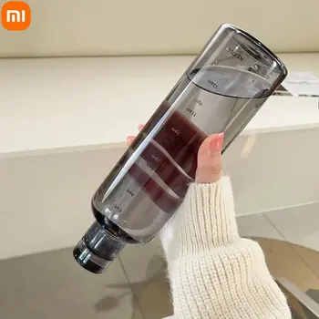 Xiaomi Su Şişesi Şeffaf Zaman Ölçeği ile Şişe Yaratıcı Büyük Kapasiteli Sızdırmaz İçecek Su Bardağı Tırmanma Seyahat Şişe