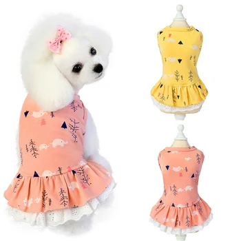 Yavru Kedi pamuklu elbiseler Yorkies Chihuahua Temiz Giyim Yumuşak Pamuklu Evcil Hayvan Giyim Köpek Kediler için Yumuşak Dayanıklı Etek Elbise