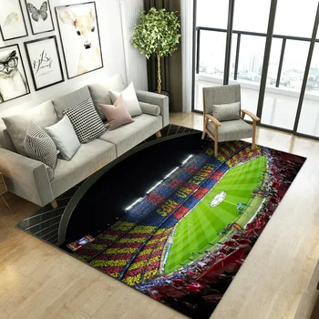 Futbol Halı 3D Baskı Futbol Spor Yatak Odası Paspaslar Ve Kilimler Büyük Modern Ev Dekorasyonu çocuk Odası İçin Oyun Zemin Mat