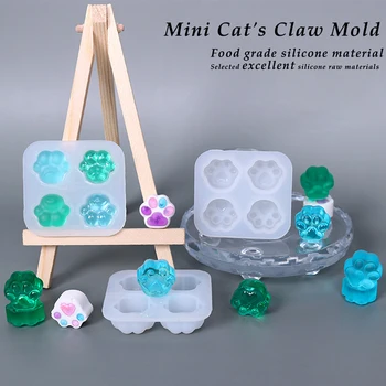 DIY Mum silikon kalıp Kalıp Geometrik Kalıp 3D Şekli Mini kedi pençesi El Yapımı Sabun Zanaat Kalıp Formu Ev Dekorasyon