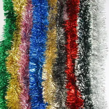 10 M Folyo Tinsel Noel Ağacı Dekorasyon Şeker Çelenk Yeni Yıl Süslemeleri İçin Ev Yıldız Folyo Tinsel noel dekorasyonları