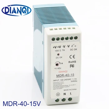 DIANQI MDR-40 12 V 5 V 15 V 24 V 36 V 48 V 40 W Din ray güç kaynağı ac-dc güç kaynağı ünitesi 110 V 220 V LED şerit ışık için