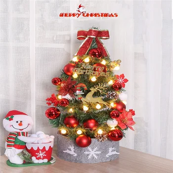 30/45/60/90CM Masaüstü Noel Ağacı led ışık Mini Masa Hediye Noel Ağacı Yapay Noel Ağacı Navidad Süs Ev Dekor