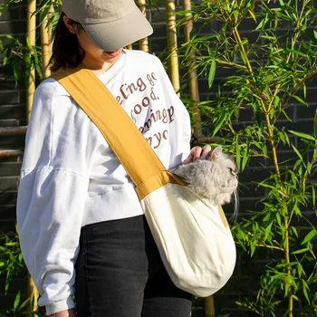 Tuval Pet Kedi Seyahat Çantası Açık Sırt Çantası Kedi Nefes Taşınabilir Taşıyıcı Köpek omuzdan askili çanta Kolaylık Çanta Pet Malzemeleri
