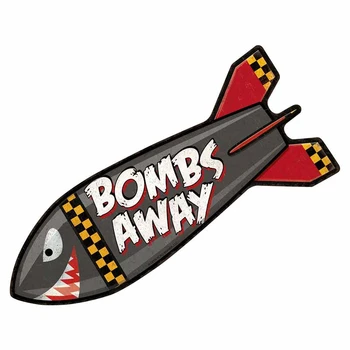 JuYouHuı Dış Aksesuarlar Çıkartması Bombalar Uzakta Roket Araba Sticker Cam Gövde Çıkartmaları Kişilik vinil araç örtüsü