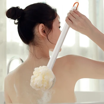 Banyo Fırçası Uzun Saplı Geri Vücut Duş Sert Kıllar Scrubber Banyo Topu Kadın Erkek El Ev Banyo Aksesuarları