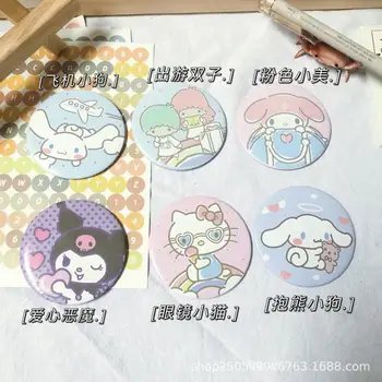 Kawaii Karikatür Sevimli Kuromi Benim Melody Cinnamoroll Hello Kitty Sanrioed Kız Kalp Taşınabilir Ayna Küçük Ayna Oyuncaklar Kızlar için