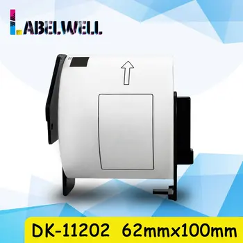 Labelwell 1 Rulo Termal Kağıt DK-11202 için Uyumlu DK Etiket DK 11202 DK-1202 etiket yerine Brother QL - 500 QL-1050