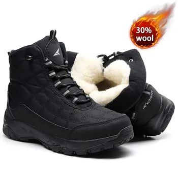 Çizmeler lace up erkek kış rahat ayakkabılar Yeni Kalın Kar Botları Artı Erkek Sıcak Açık Kısa BootsCold Direnci Erkekler pamuklu ayakkabılar