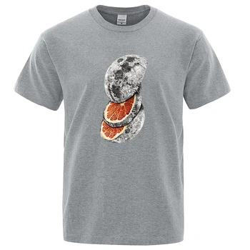 Dilimlenmiş Gezegen Meyve Marka T-Shirt Erkekler Moda Nefes Giyim Yaz Moda Pamuk Tişört Hip Hop Gevşek Büyük Boy T-Shirt