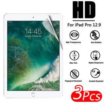 3 Adet TPU Hidrojel Film İçin Apple 2021 iPad Pro 12.9 Ekran Koruyucu Yumuşak Film için iPad Pro 12.9 2020 2018 2017 2015 Koruyucu