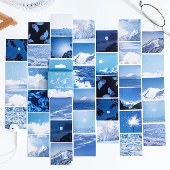 46 adet Mavi Gökyüzü Çıkartmalar estetik Dekoratif Yapışkanlı Kırtasiye Sticker Scrapbooking Takvimler Sanat Dıy El Sanatları