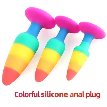 Renkli Sıvı Silikon Anal Plug Kuyruk Seks Oyuncakları Anal Oyuncaklar Yetişkin Anal Boncuk Aşınma Yakın Fit Düşmek Kolay Değil