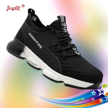 Erkek güvenlik ayakkabıları Kadın İş Sneakers çelik burun Kalabalıklık Önleme Moda Rahat Ultralight Artı Boyutu 37-45 JOY-216