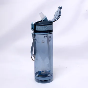 800ml Spor Su Şişesi saman ile Kamp Yürüyüş İçin Açık Plastik Şeffaf BPA Ücretsiz Şişe erkekler Drinkware