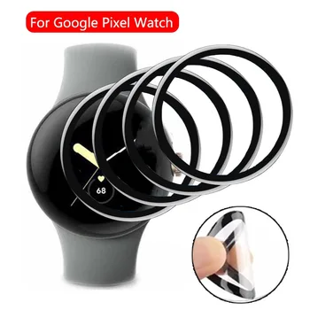 3-1 Paket Smartwatch Yumuşak koruyucu film Google Pixel İçin İzle Aksesuarları 3D Kavisli Tam Kapak Clear Ekran Koruyucu