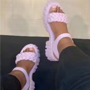 Moda Yaz Sandalet Kadın 2022 Kalın Taban Kalın Topuk Burnu açık Kadın Sandalet Rahat Rahat kadın Spor Sandalet Kadın