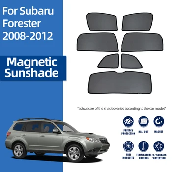 Subaru Forester için SH 2008-2013 Manyetik araba güneşliği Ön Arka Cam Çerçeve Perde Bebek Yan Pencere Güneş Gölge Kalkanı