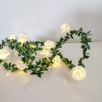 1.5 M/3 M / 6 M LED Garland yapay çiçek buket dize ışıkları Gül peri ışıkları sevgililer günü Düğün Yeni yıl dekorasyon