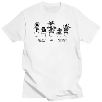 Tee Bitkiler Arkadaşlar t-shirt Gömlek Ot Kaktüs Vegan Çiçek Unisex Erkekler Kadınlar Serin Rahat Gurur T Gömlek Erkekler U